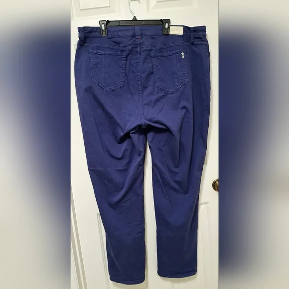 Slink Women's Plus Size Curvy High Rise Stretch Purple Denim Jeans Size 22 - Picture 12 of 13